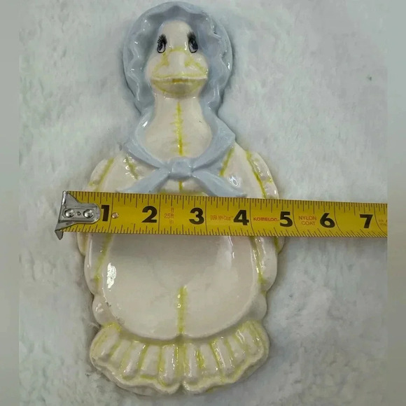 Vintage Ceramic Mother Goose Spoonrest Wall Decor Cottagecore Country Farmhouse - Picture 8 of 8